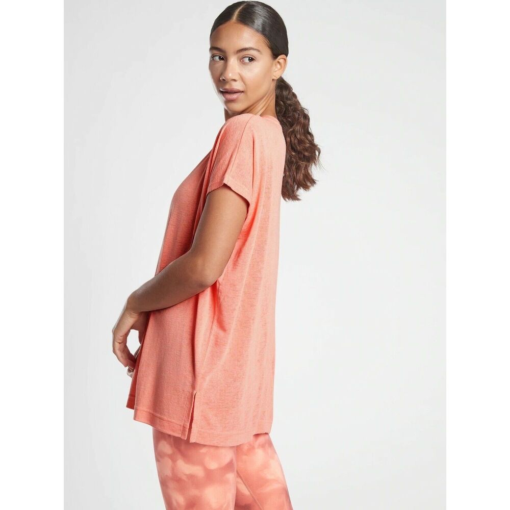 NWT Athleta Release Tee, Island Coral, Size M - Picture 3 of 11